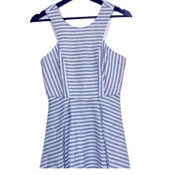 BCBGeneration blue & white striped halter dress size 2 - Picture 1 of 10